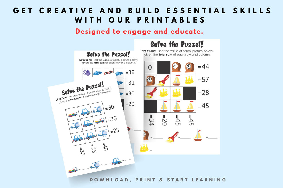 Logic game and Challenging Picture Puzzle Activity for Kids with Math-Based Brain Teasers| Boost Problem Solving and Critical Thinking Skill