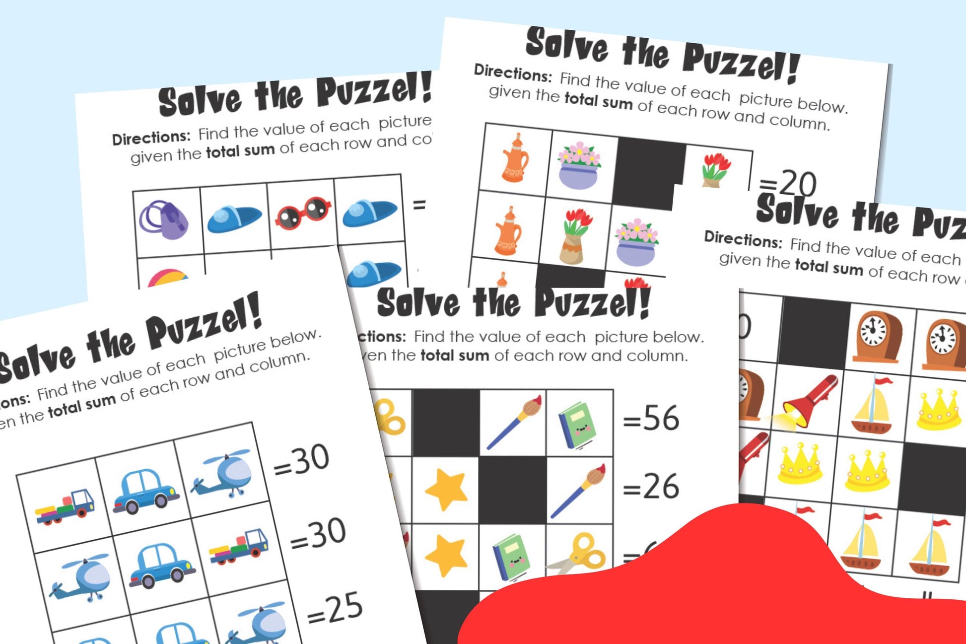 Logic game and Challenging Picture Puzzle Activity for Kids with Math-Based Brain Teasers| Boost Problem Solving and Critical Thinking Skill