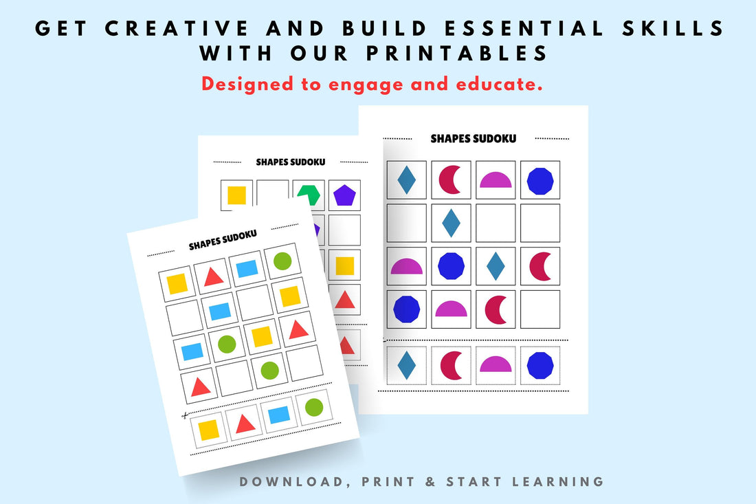 Shape Sudoku for Kids and adult • Easy 4x4 Logic Puzzles • Early Math & Critical Thinking Activities for Quiet Time and Travel