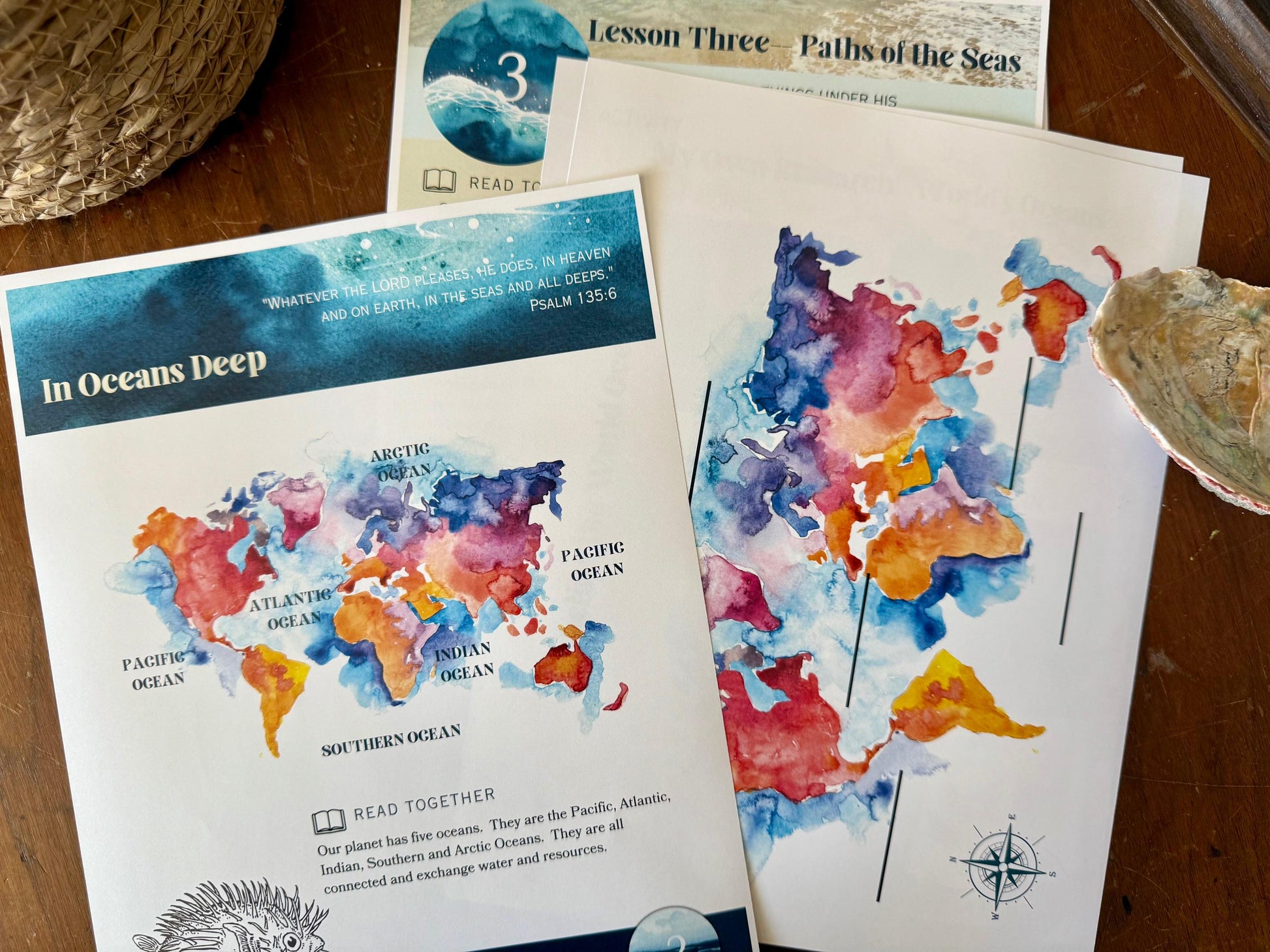 Homeschool Science OCEANS Unit- Oak & Sapling God of All Creation OCEANOGRAPHY Science Elementary k8 Homeschool Unit