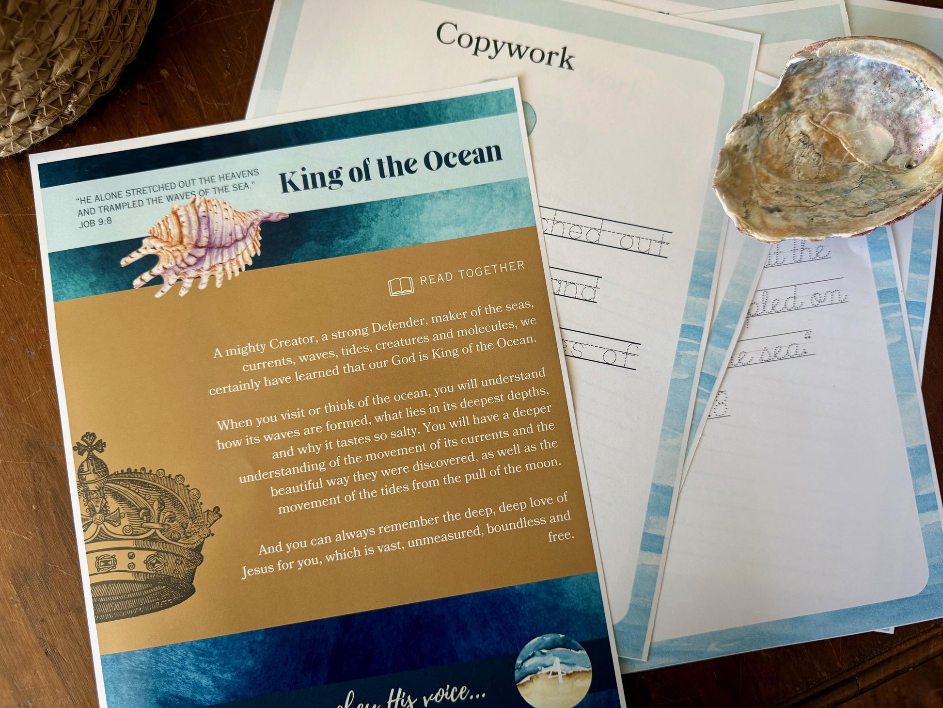Homeschool Science OCEANS Unit- Oak & Sapling God of All Creation OCEANOGRAPHY Science Elementary k8 Homeschool Unit