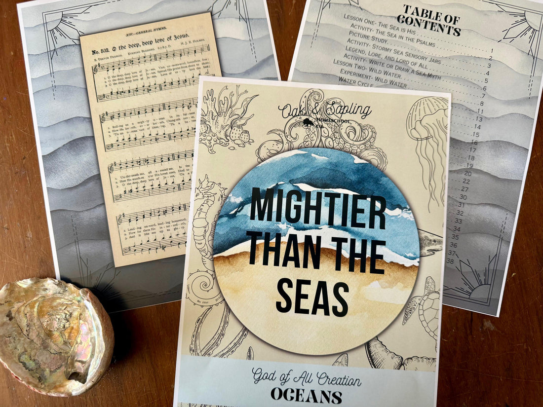 Homeschool Science OCEANS Unit- Oak & Sapling God of All Creation OCEANOGRAPHY Science Elementary k8 Homeschool Unit