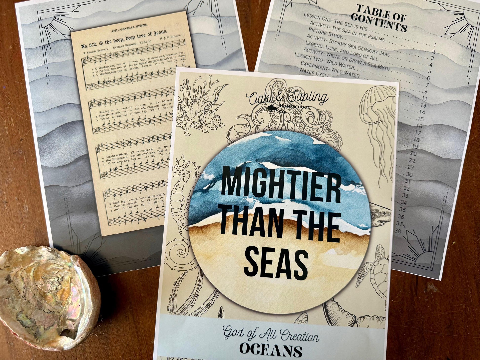 Homeschool Science OCEANS Unit- Oak & Sapling God of All Creation OCEANOGRAPHY Science Elementary k8 Homeschool Unit